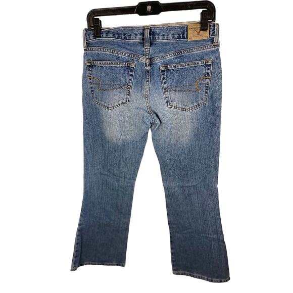 Vintage Y2K American Eagle Jeans Hipster Size 4P Size 4 Western Ultra Low Cut - Picture 7 of 8